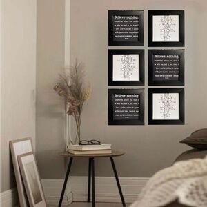 7.5 x 7.5 Motivational Life Quote Shadow Box Frame Art Print (choose one)